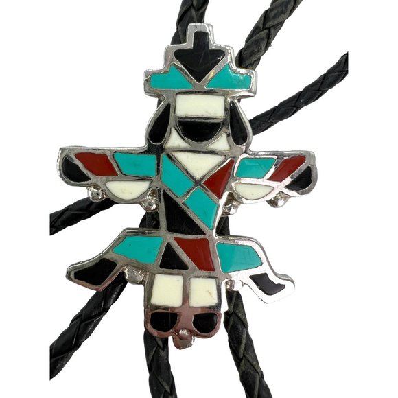Florenta Of California Other - Vintage Florenta Of California Native American Silver Zuni Dancer Bolo Tie